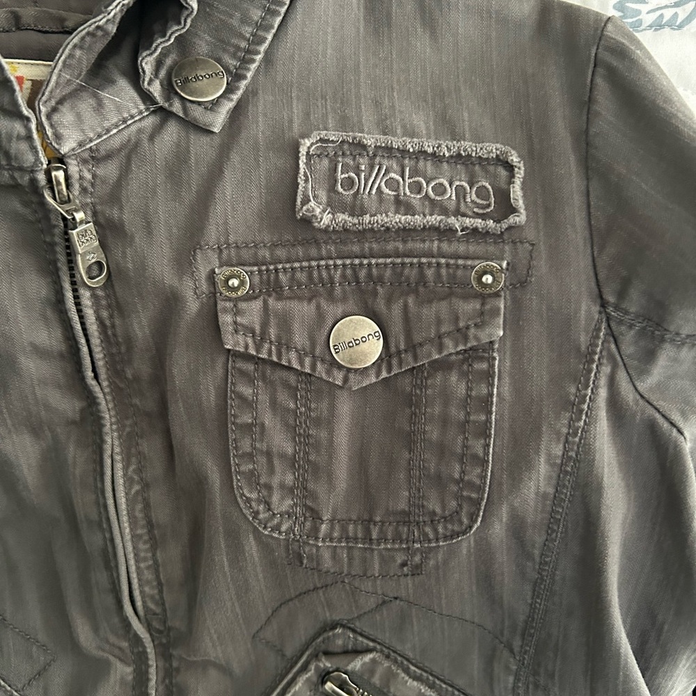 Billabong Charcoal Bomber Jacket - Picture 2 of 6